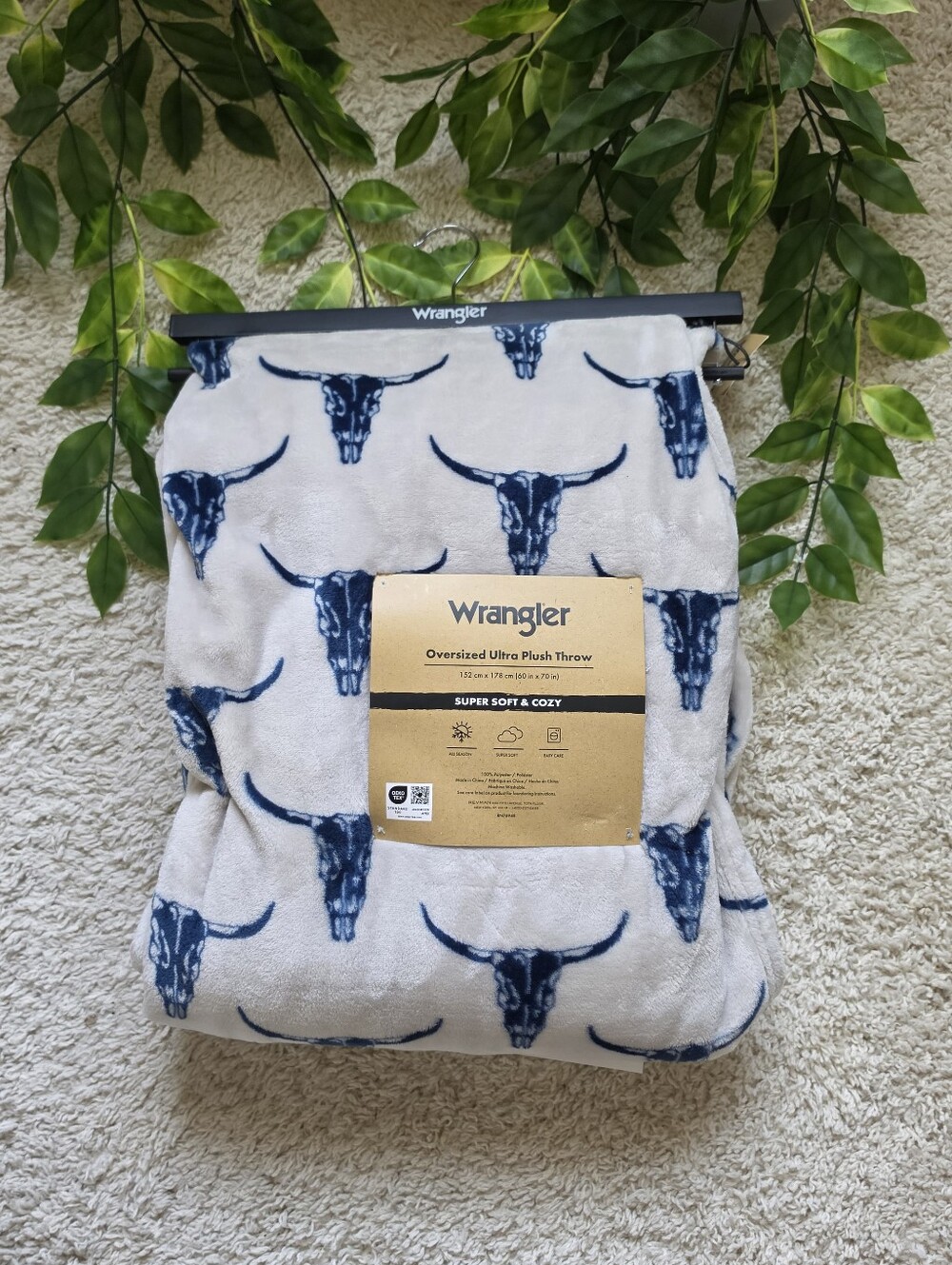 Wrangler Oversized Ultra Plush Throw Blanket